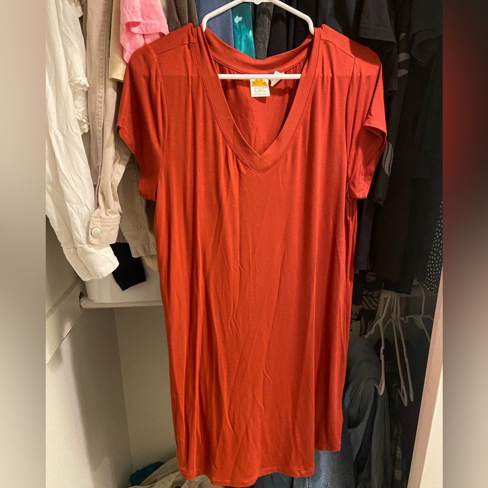 C&C Orange Shift Dress